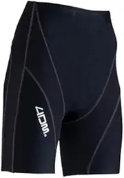 (Phoenix) Phenix 4DM 4DF2109 Support Tights, Expert Running Half Tights, Black Gray