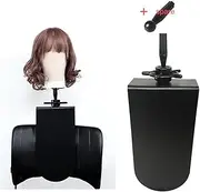 Chair Mannequin Head Clamp Stand with Clip for Wigs and Trainning Head Sturdy and Durable Adjustable Wig Head Stand Holder for Cosmetology Hairdressing Seat Back Clamp
