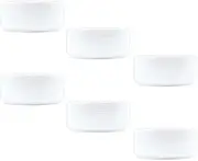 MYOC White Rounded Plastic Jar with Lid 100gm (3.5 Oz) Refillable Make-up Cosmetic Empty Jars for Face Cream, Eye Shadow, Lip Balm, Lotion, Storage Container Pot Case (100 gm (Pack of 6))