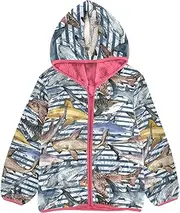 [Caihoyu] Boys Winter Coats Sherpa Lined Zip Hooded Sweatshirt Children Coats For Toddler Boys