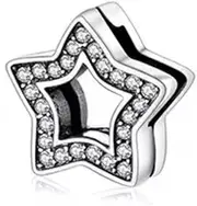 [Generic] Star Clip Charm Genuine 925 Sterling Silver Compatible With Reflexions Bracelet Reflections