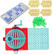 GLSTOY Interactive Hand Cranked Bingo Machine Multi-use Boys and Girls Table Toy Educational Game Set Perfect for Parties