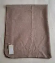 Alicia Adams Alpaca Wool Field Throw Blanket Solid Light Taupe - NEW