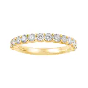 Bevilles Anniversary Ring with 0.85ct of Laboratory Grown Diamonds in 9kt Yellow Gold