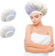 2-Pack Net Plopping Cap - Breathable Mesh for Curly Hair Drying, Blower-Ready & Overnight Sleep Protection