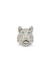 Tateossian Water Tiger Crystal-embellished Brooch - Silver - One Size One Size