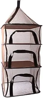 Desy & Feeci Camping Dry Net-4 Layer Outdoor Hanging Foldable Drying Rack, Camping Organizer Mesh Dryer Storage for Home Picnic BBQ Tableware/Dishes/Food/Vegetables/Fruit/Clothing