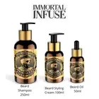 Immortal NYC Beard Shampoo 250ml + Beard Styling Cream 100ml + Beard Oil 50ml