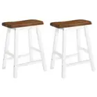 2x Solid Wood Bar Stools Kitchen Dining Counter Chairs Barstool Set
