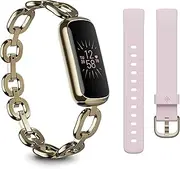 Fitbit Luxe Activity Tracker with up to 5 Days Battery Life, Stress Management Tools and Active Zone Minutes - Special Edition gorjana Soft Gold Stainless Steel Parker Link Bracelet FB422GLPK-FRCJK