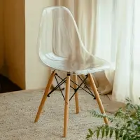 在飛比找樂天市場購物網優惠-化妝椅 透明椅子ins壓克力靠背凳子塑料水晶餐椅網紅拍照服裝