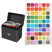 60-Colour Art Markers Pens Dual Tips Markers Set with Base-Style 1