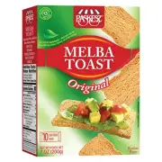 Snacktery Original Melba Toast Crackers - Thin And Crispy Flatbread Cr