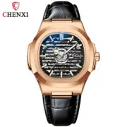 CHENXI Men Automatic Watch Mechanical Wristwatch Males Business Leather Watches