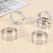 Stainless Steel Perforated Tart , 5Pcs 5cm Perforated Cake Mousse , DIY Rou T3A7