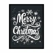 Merry Christmas Framed Print Fine Art Poster Print