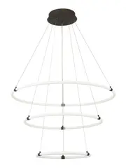 Sphere 3 Light LED Pendant in Aged Steel with Frosted Opal Acrylic