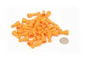 Plastic Pawns: Set of 36 Orange Color Board Game Playing Pieces (Chess & Sorry