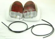 Tail Light Assembly Left & Right Red & Clear Lens Fits Volkswagen Type1 Bug (for: Volkswagen)