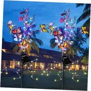 Solar Garden Decorative Butterfly Colorful Butterfly Warm Light