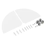 2 Pcs Acrylic Radial Corner Shelf Wall Mounted Floating Shelves Home Decor(Transparent)