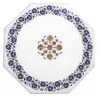 24" Octagon White Marble Center Table Top Counter Desk Entryway Furniture Decors