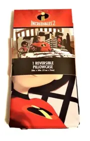 Disney's Pixar Incredibles 2 Standard 20"x30" Reversible Pillowcase NEW!