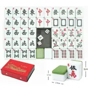 144 Tiles Traditional Mah-Jong Set Portable Chinese Mahjong Party Game