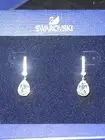 SWAROVSKI Pear Shaped Drop Earrings MAKER MARKED NIB 2.5 CM