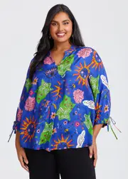 [TS] Taking Shape Natural Wonderlust Top Size 12 in Print, Viscose - Plus Size Women's Tops & T Shirts Print