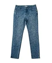 MSRP $42 Epic Threads Little Girls Leopard Print Denim Skinny Jeans Blue Size 10