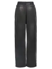[T By Alexander Wang] T By Alexander Wang-Layered Joggers Pantaloni Nero-Donna S Black