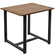 23.75 in European Chestnut Rectangular Patio Side Table - Brown by Sunnydaze