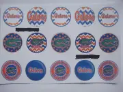 colorful gators florida buttons flat back or pin badge cabochons centers magnet