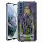 For Samsung Galaxy S20 S21 S23 S24 FE 5g TPU Case+Glass(Bottled Lavender)