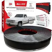 All-Fit Automotive Replacement SBS - Side Body Molding – OEM Grade Black Chrome Trim fits 1973-1987 Chevy C10 – Easy Install with 3M Automotive Tape (26 Ft)