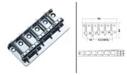 5 String Bass Bridge Chrome BB501-CR