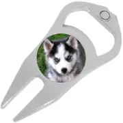 Husky Puppy Golf Ball Marker Divot Repair Tool Bottle Opener