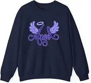 [Generic] Retro 90s 00s Throwback Angel Wings Y2K Aesthetic Sweatshirt for Adults Crew Neck Long Sleeve Pullover