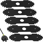DECKMAN Edger Blade Replacement 638006008 (9" x 1") with Teeth Compatible with Ryobi RY13050, RY13050A Edger, RY15518, RY40030 Attachment for Homelite UT-50500, UT15518D, UT15518E (5 Pack)