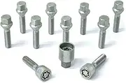 HR 1252401SET H&R Bolt Set Taper-Head M12x1.50-Length 24mm-10 pcs. -incl. Wheel-Locks