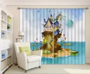 3D Tree Castle 6 Blockout Photo Curtain Print Curtains Drapes Fabric Window AU