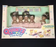 QUINTS 1989 NOS 5 Tiny Baby Dolls NEW NICE Black Tyco Set #1554 VHTF OOP RARE