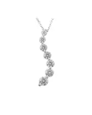 Silver 1.00 ct. tw. Lab-Grown Diamond Pendant