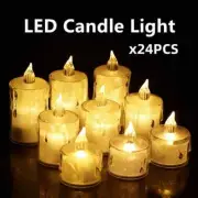 24Pcs Led Candles Flameless Candle Night Light Home Party Wedding Xmas Decor