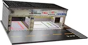 Auto Repair Shop Model Diorama Table Decor 1/64 Scale Model Car Display Miniature Architectural Scene Layout Prop for Men