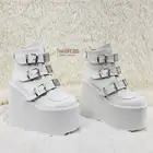 Swing 105 White Matte Ankle Boot 5.5" Platform NY DEMONIA