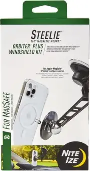 Nite Ize Steelie Orbiter Plus Windshield Kit 360-Degree MagSafe Magnetic Mount