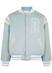 Rhude Lightning Wool-blend Varsity Jacket - Mint - XL XL