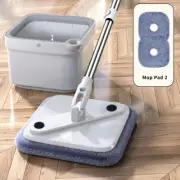 1 Pc Spin Mop with Bucket Hand Free Squeeze Mop Automatic Separation Flat Mops